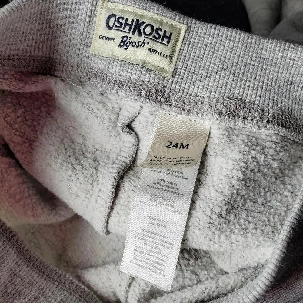 OshKosh B'gosh & Carter's Toddler Girl Gray Sweatpants Joggers Bundle Size 24m